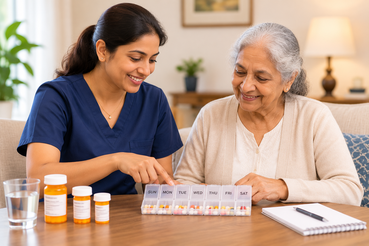 Medication reminders at home